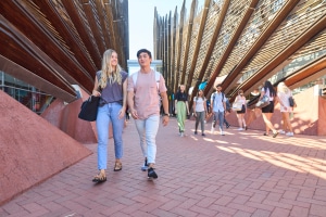 ecu edith cowean university study abroad students on campus