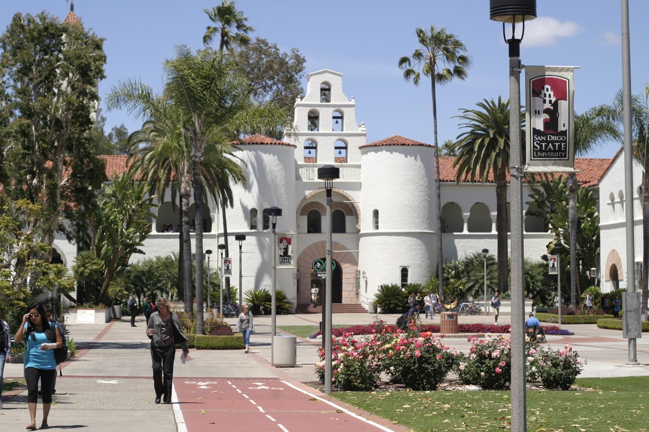 studera i kalifornien - san diego state university campus